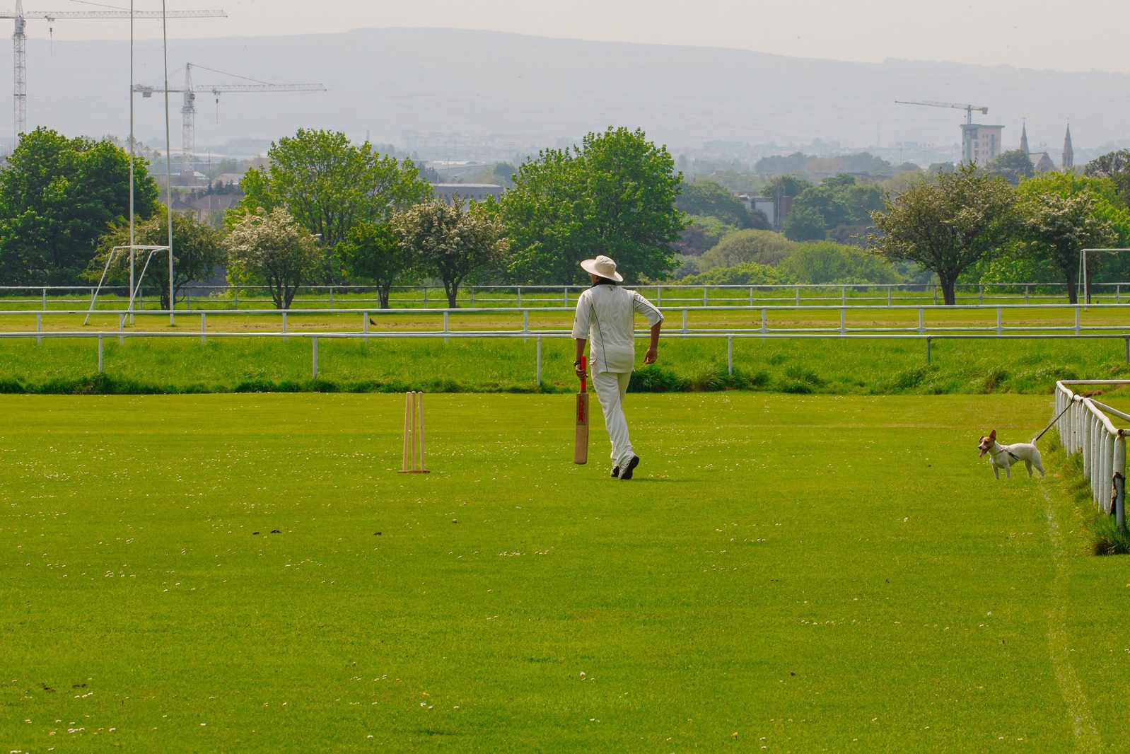 TWO CRICKET CLUBS IN PHOENIX PARK NEAR THE WELLINGTON MONUMENT 013
