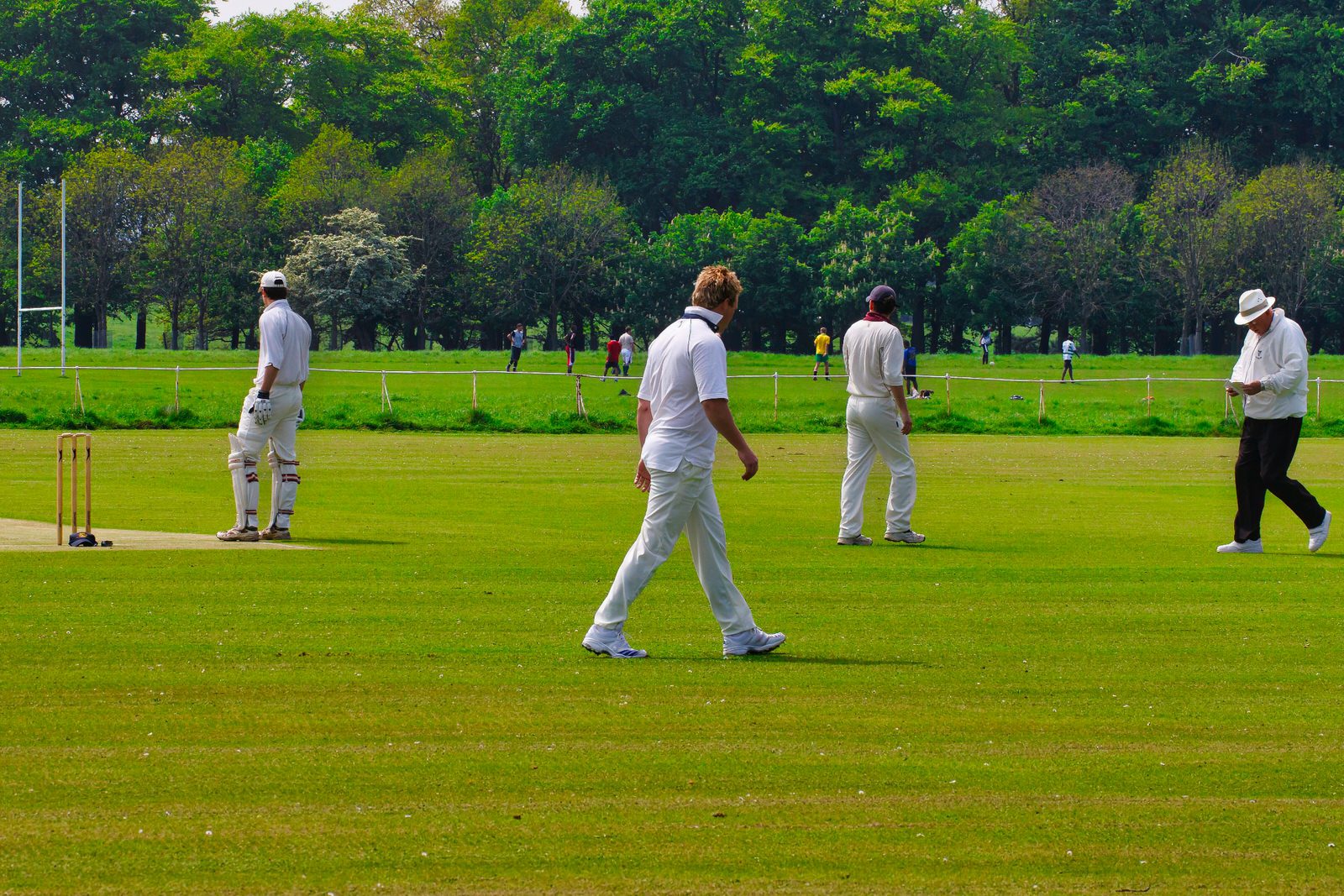 TWO CRICKET CLUBS IN PHOENIX PARK NEAR THE WELLINGTON MONUMENT 018