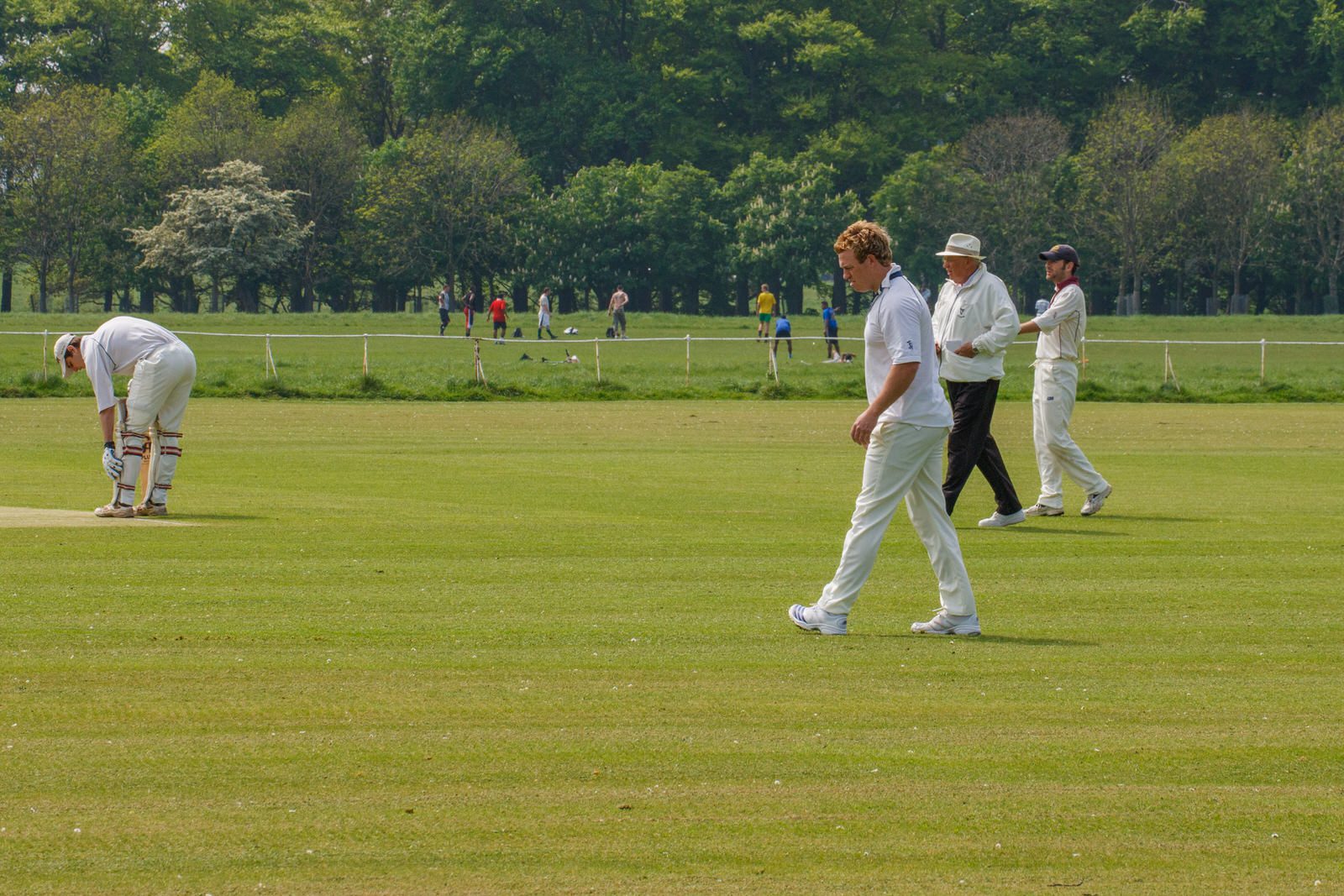TWO CRICKET CLUBS IN PHOENIX PARK NEAR THE WELLINGTON MONUMENT 017