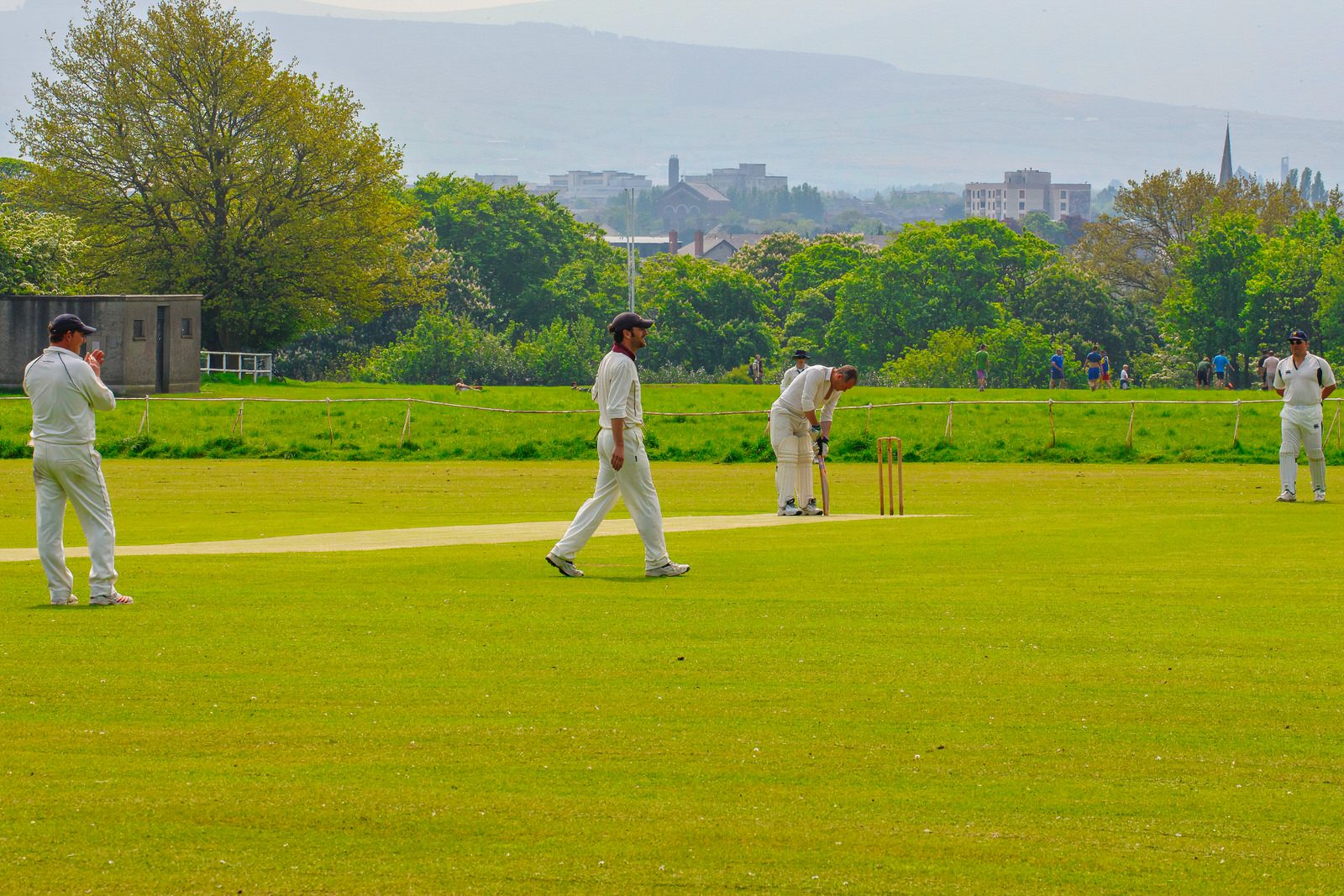 TWO CRICKET CLUBS IN PHOENIX PARK NEAR THE WELLINGTON MONUMENT 027