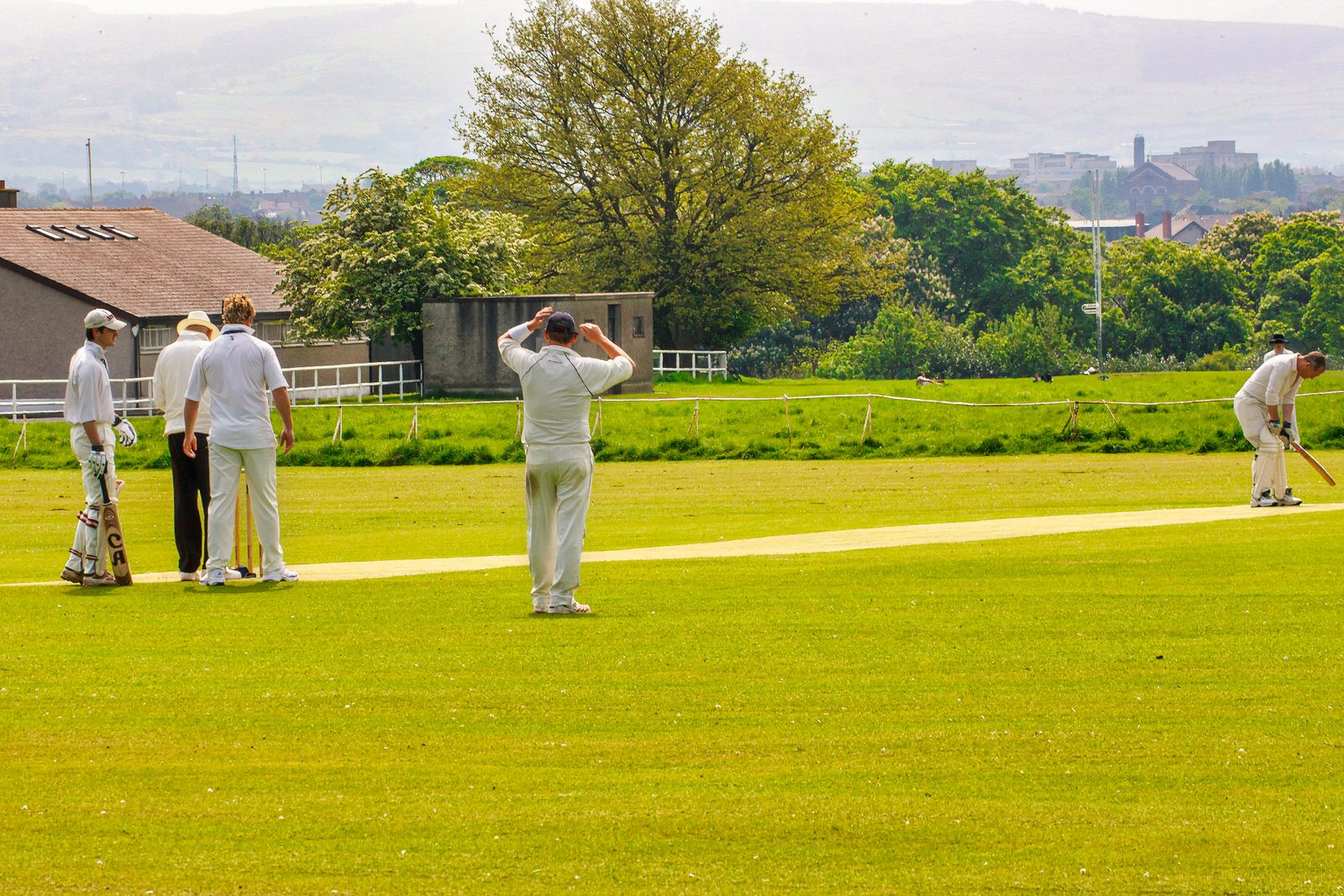 TWO CRICKET CLUBS IN PHOENIX PARK NEAR THE WELLINGTON MONUMENT 025