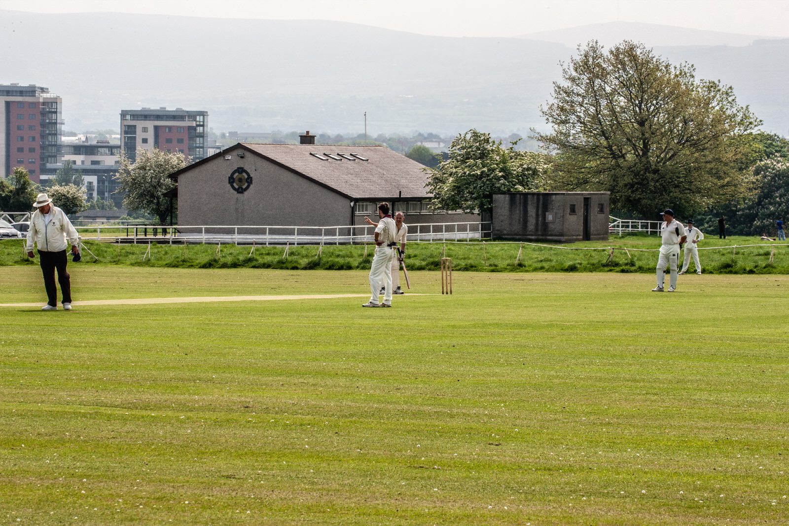 TWO CRICKET CLUBS IN PHOENIX PARK NEAR THE WELLINGTON MONUMENT 023