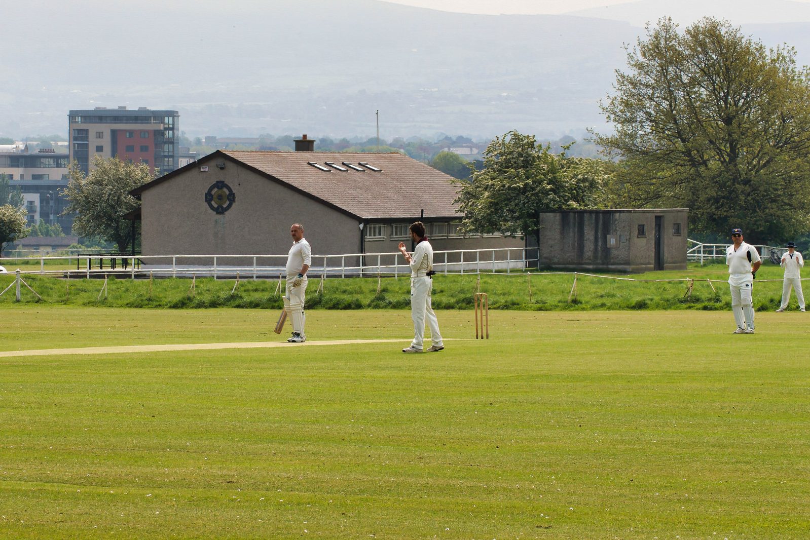 TWO CRICKET CLUBS IN PHOENIX PARK NEAR THE WELLINGTON MONUMENT 022
