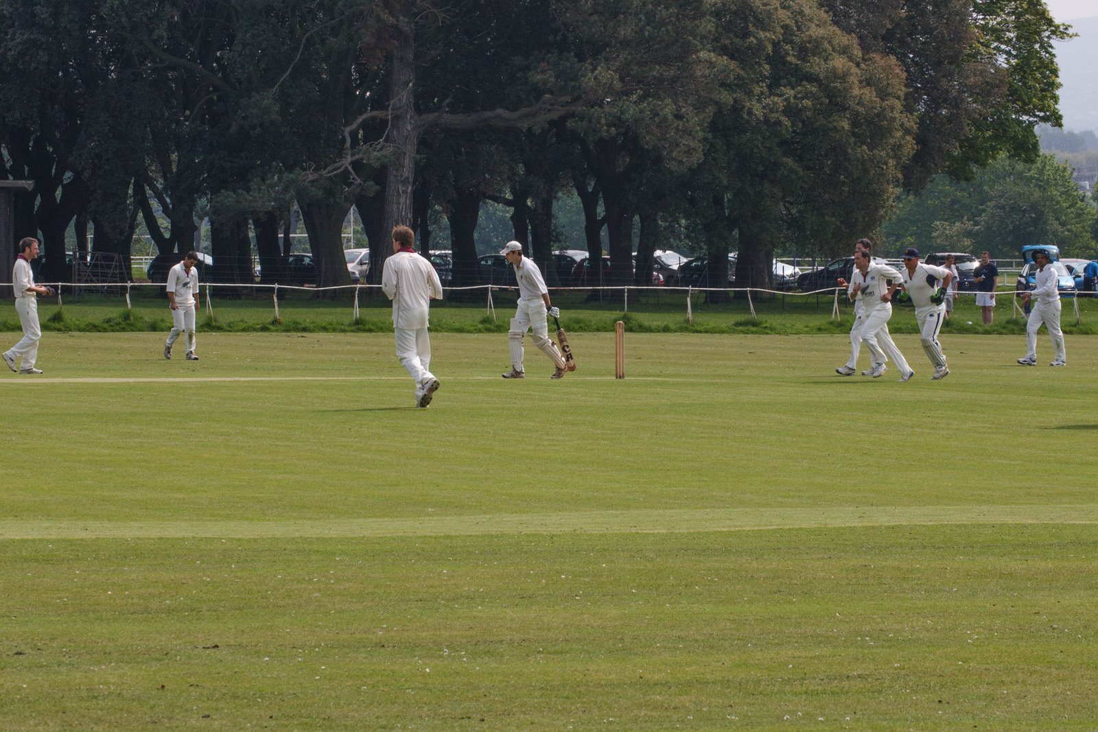 TWO CRICKET CLUBS IN PHOENIX PARK NEAR THE WELLINGTON MONUMENT 032