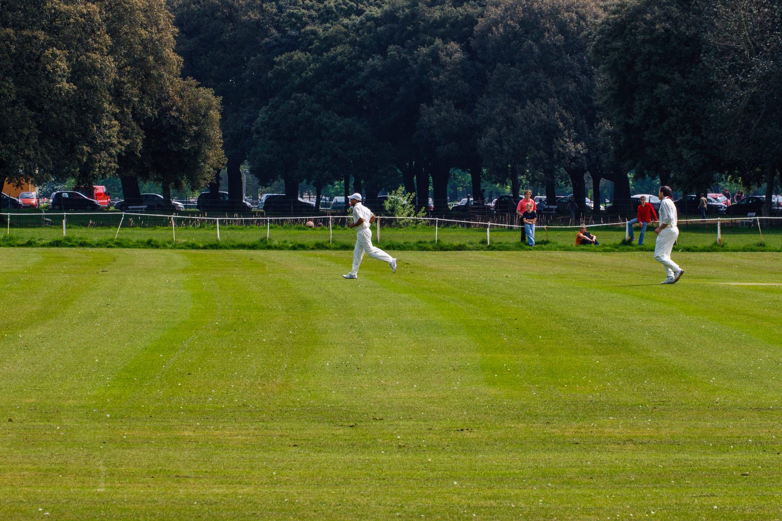 TWO CRICKET CLUBS IN PHOENIX PARK NEAR THE WELLINGTON MONUMENT 030