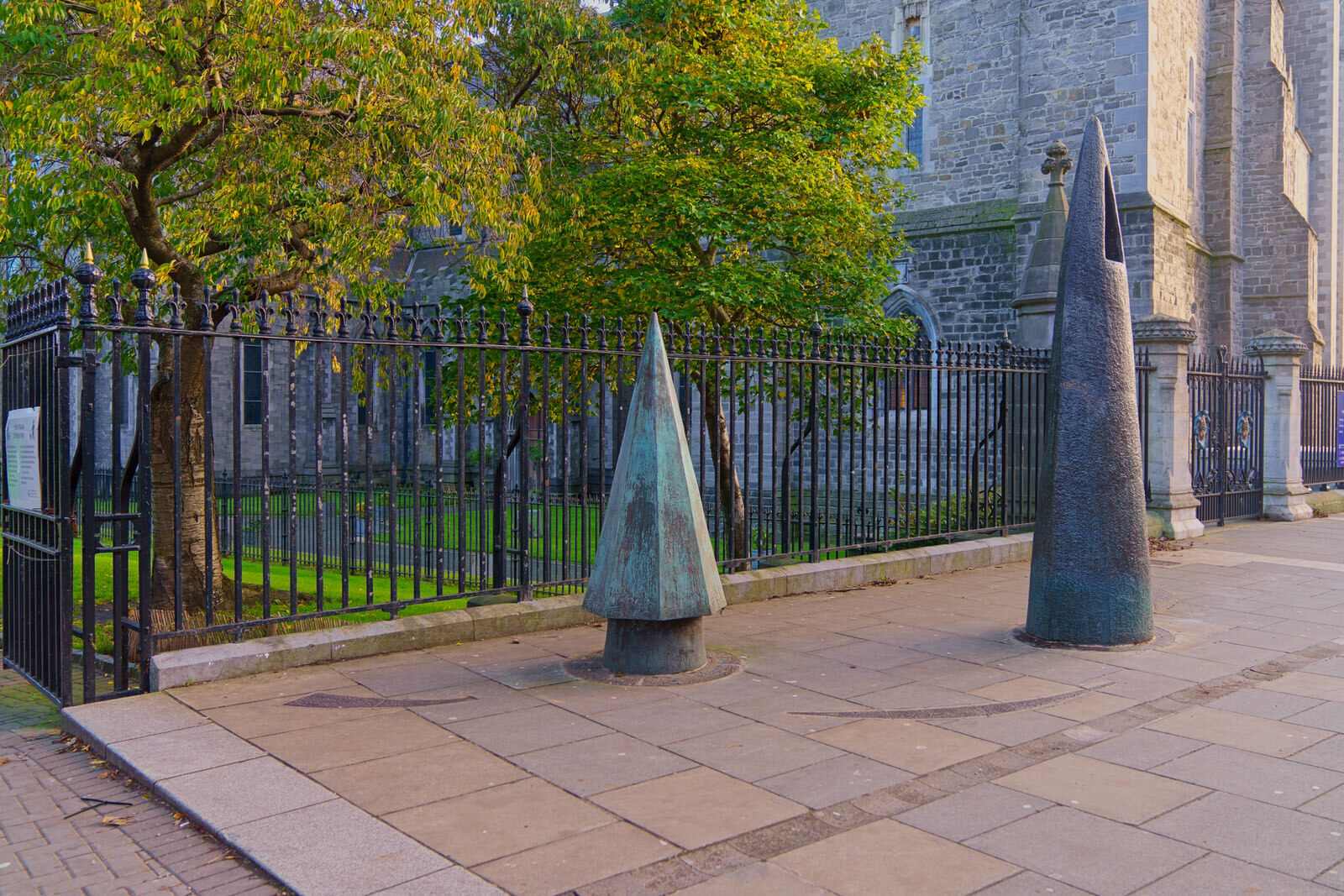 SENTINEL IS A SET OF TWO SCULPTURES BY VIVIENNE ROCHE [REPRESENTING A VIKING NEEDLE AND A CHURCH STEEPLE]-224964-1