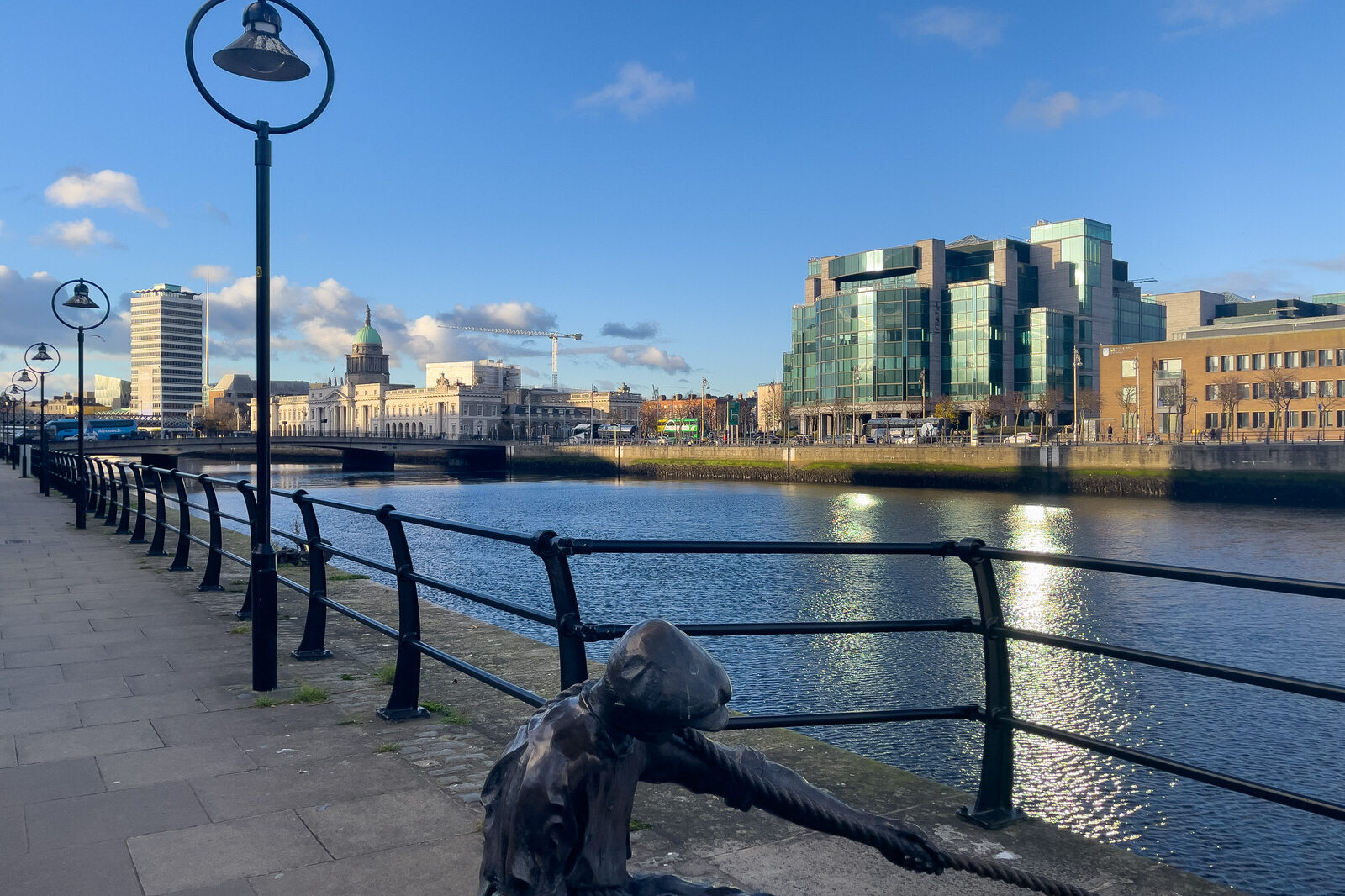 THE LINESMAN SCULPTURE BY DONY MacMANUS [LOCATED ON CITY QUAY - DUBLIN DOCKLANDS]-225487-1