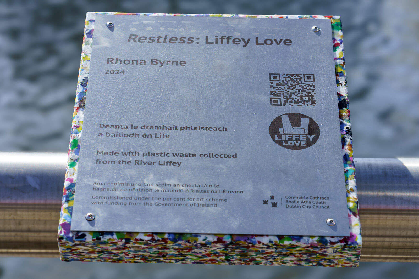 RESTLESS - LIFFEY LOVE BY RHONA BYRNE [MADE FROM PLASTIC RECOVERED FRON THE LIFFEY]-240588-1