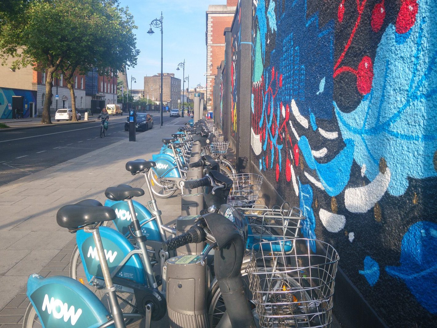 DUBLINBIKES DOCKING STATION 75 AND A MURAL BY HOLLY PEREIRA [JAMES STREET] 001