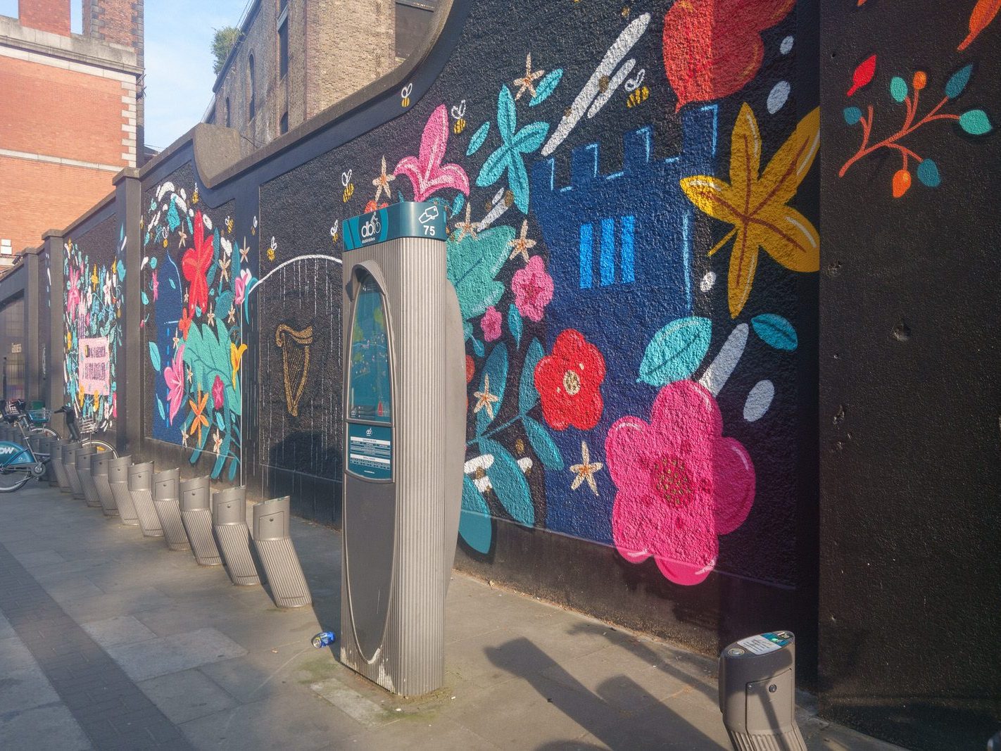 DUBLINBIKES DOCKING STATION 75 AND A MURAL BY HOLLY PEREIRA [JAMES STREET] 003