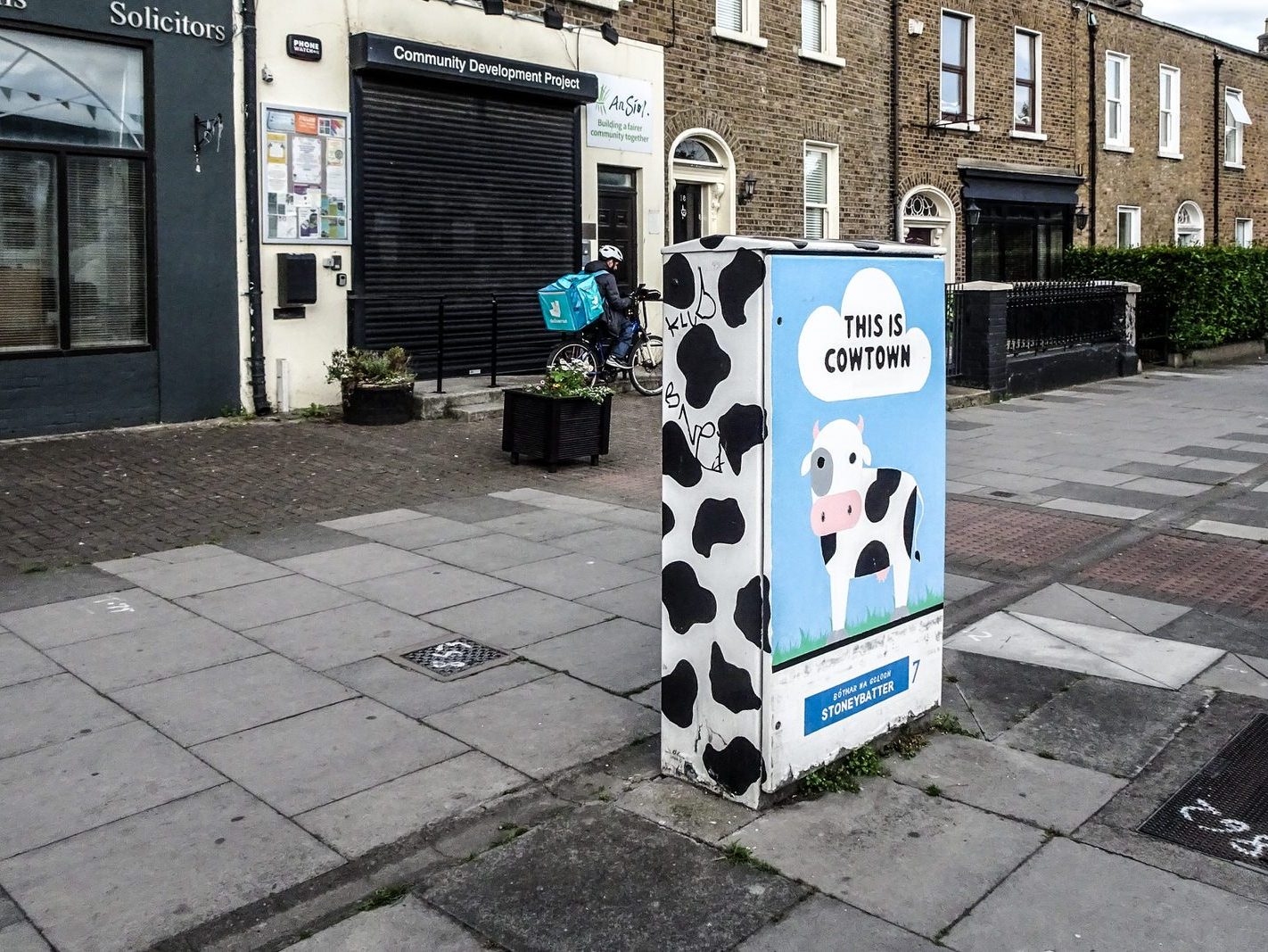 THIS IS COWTOWN [PAINT-A-BOX STREET ART ON MANOR STREET IN STONEYBATTER]-236728-1