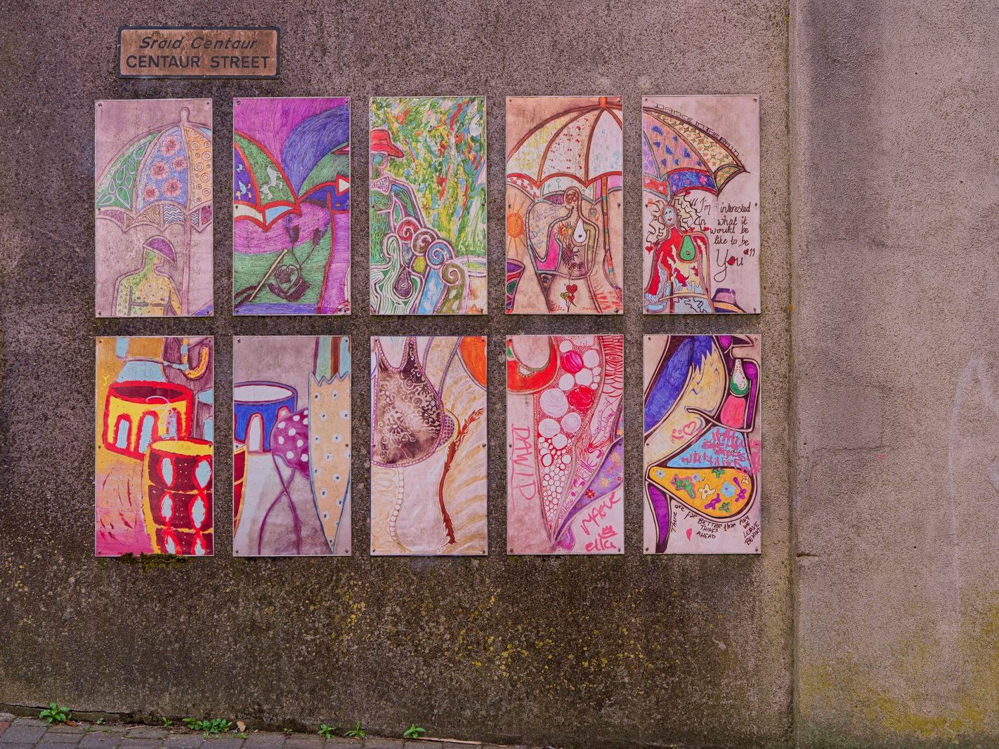 STREET ART ON CENTAUR STREET IN CARLOW [AN UNUSUAL NAME FOR A STREET IN IRELAND]-239611-1