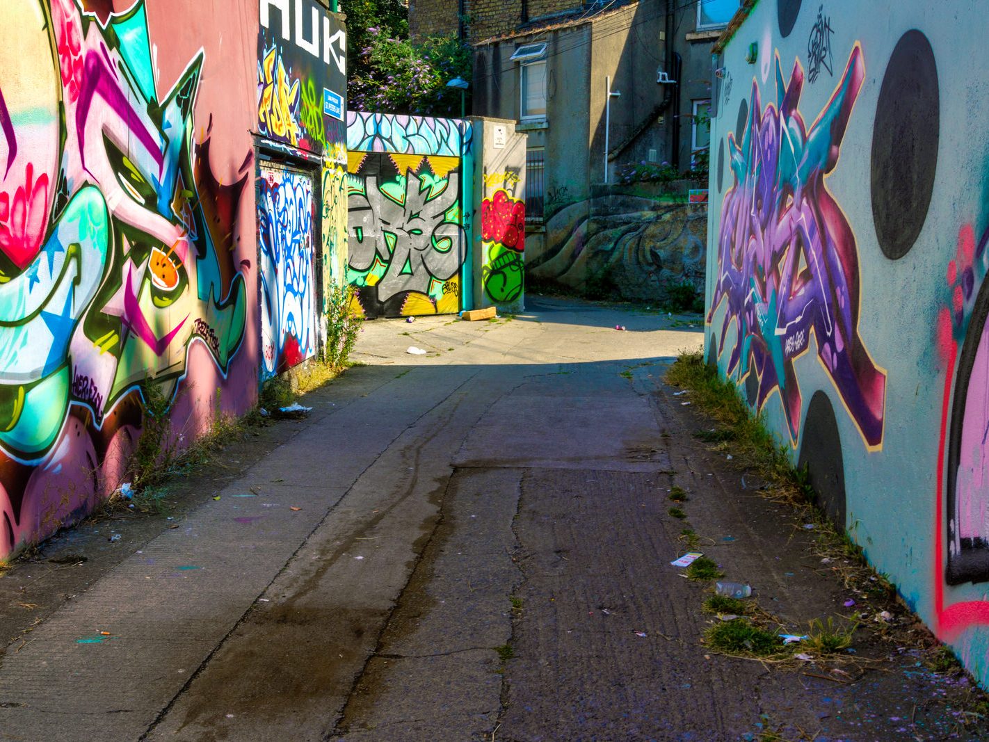 ST PETERS LANE IN PHIBSBOROUGH [BACK IN JULY 2022 IT HOSTED SOME MURALS BUT THE QUALITY WAS IN DECLINE]-244053-1