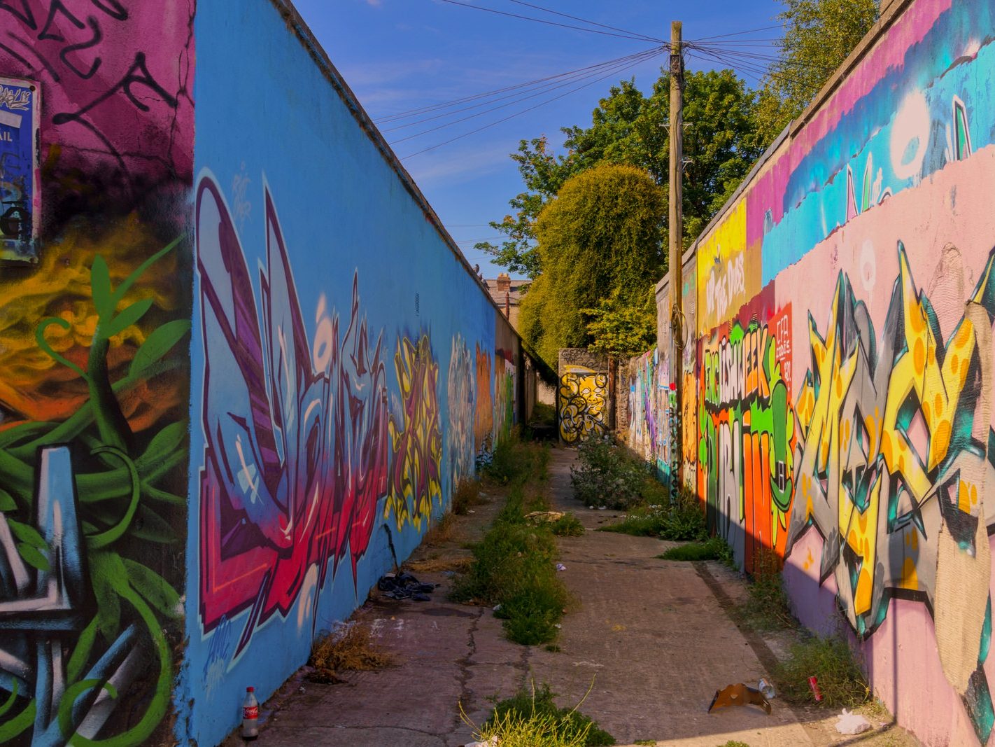 ST PETERS LANE IN PHIBSBOROUGH [BACK IN JULY 2022 IT HOSTED SOME MURALS BUT THE QUALITY WAS IN DECLINE]-244056-1