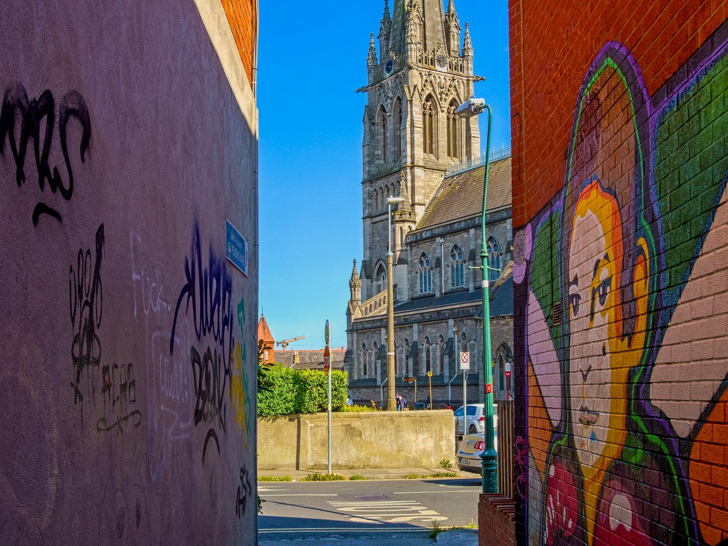 ST PETERS LANE IN PHIBSBOROUGH [BACK IN JULY 2022 IT HOSTED SOME MURALS BUT THE QUALITY WAS IN DECLINE]-244064-1