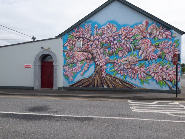 CHERRY BLOSSOM TREE MURAL While I could not find specific information about this particular mural of a cherry blossom tree it's worth noting that...