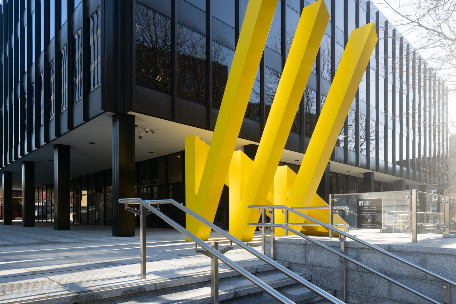 YELLOW METAL SCULPTURE