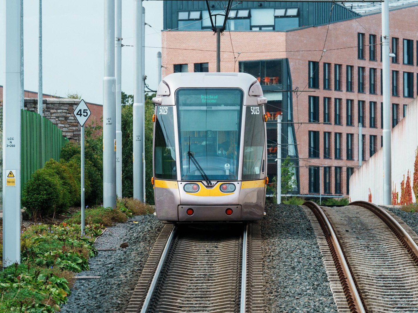 PUBLIC TRANSPORT AT BROADSTONE [RANDOM IMAGES OF LUAS TRAMS ARRIVING AND LEAVING] 005