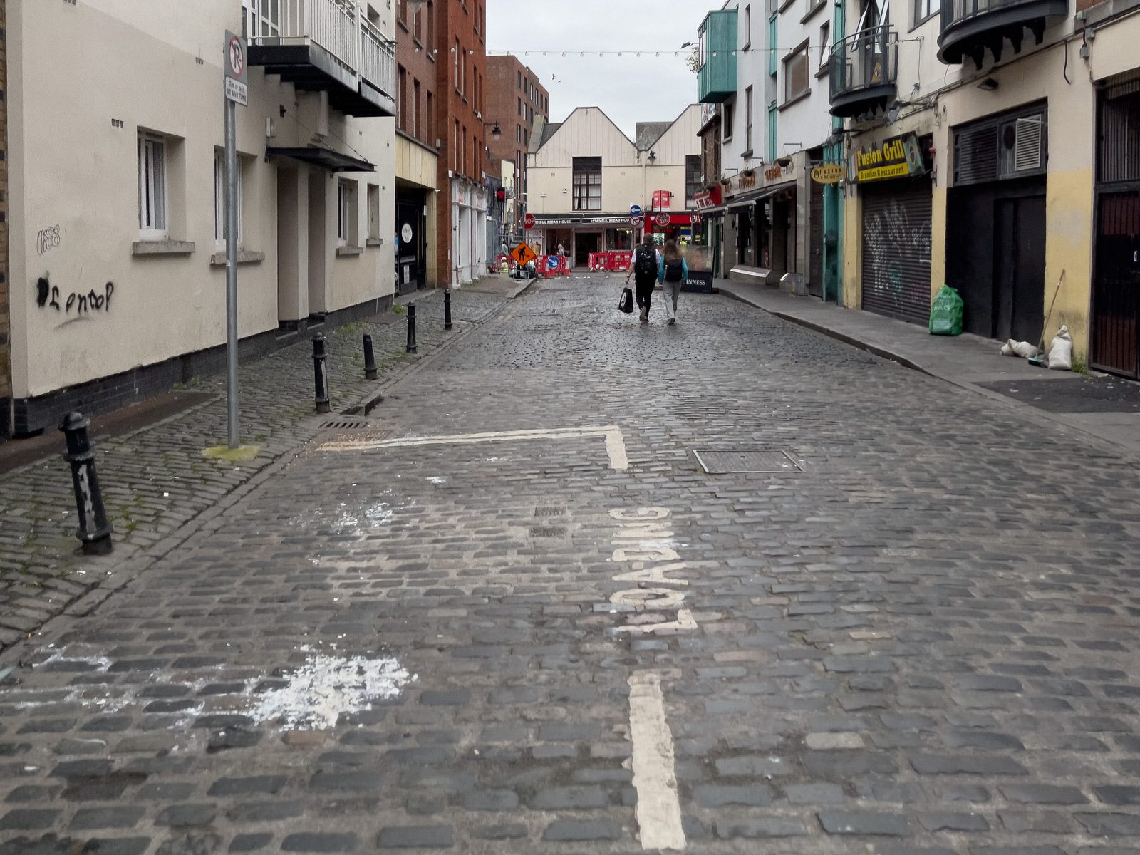 THE STREET SIGN SAYS NORTH LOTTS [A HISTORIC AREA OF DUBLIN]--225701-1