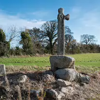 THE LAUGHANSTOWN BISHOPS FIELD HIGH CROSS NEAR TULLY CHURCH [PHOTOGRAPHED USING A LEICA Q3]-259195