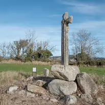 THE LAUGHANSTOWN BISHOPS FIELD HIGH CROSS NEAR TULLY CHURCH [PHOTOGRAPHED USING A LEICA Q3]-259204