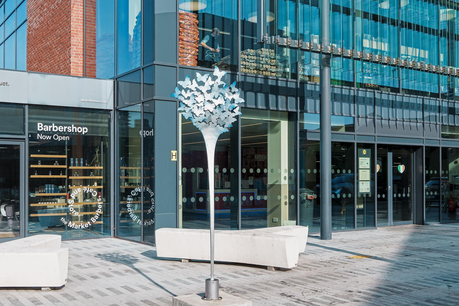 FLUTTER BY JOHN HOGAN [THE TREE OF BUTTERFLIES AT THE LIDL PLAZA IN CASTLEKNOCK]
 003