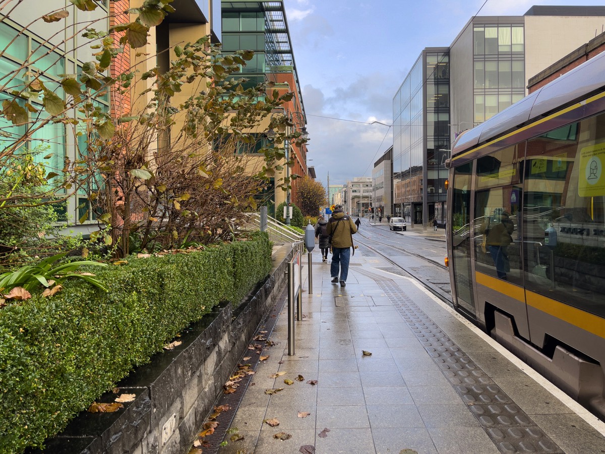 THE LUAS TRAM STOP AT GEORGE