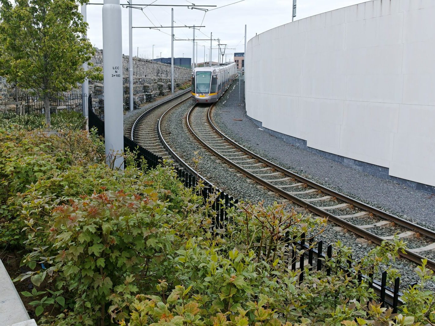 LUAS TRAM STOP AT BROADSTONE AND THE ENTRANCE TO GRANGEGORMAN UNIVERSITY CAMPUS 022