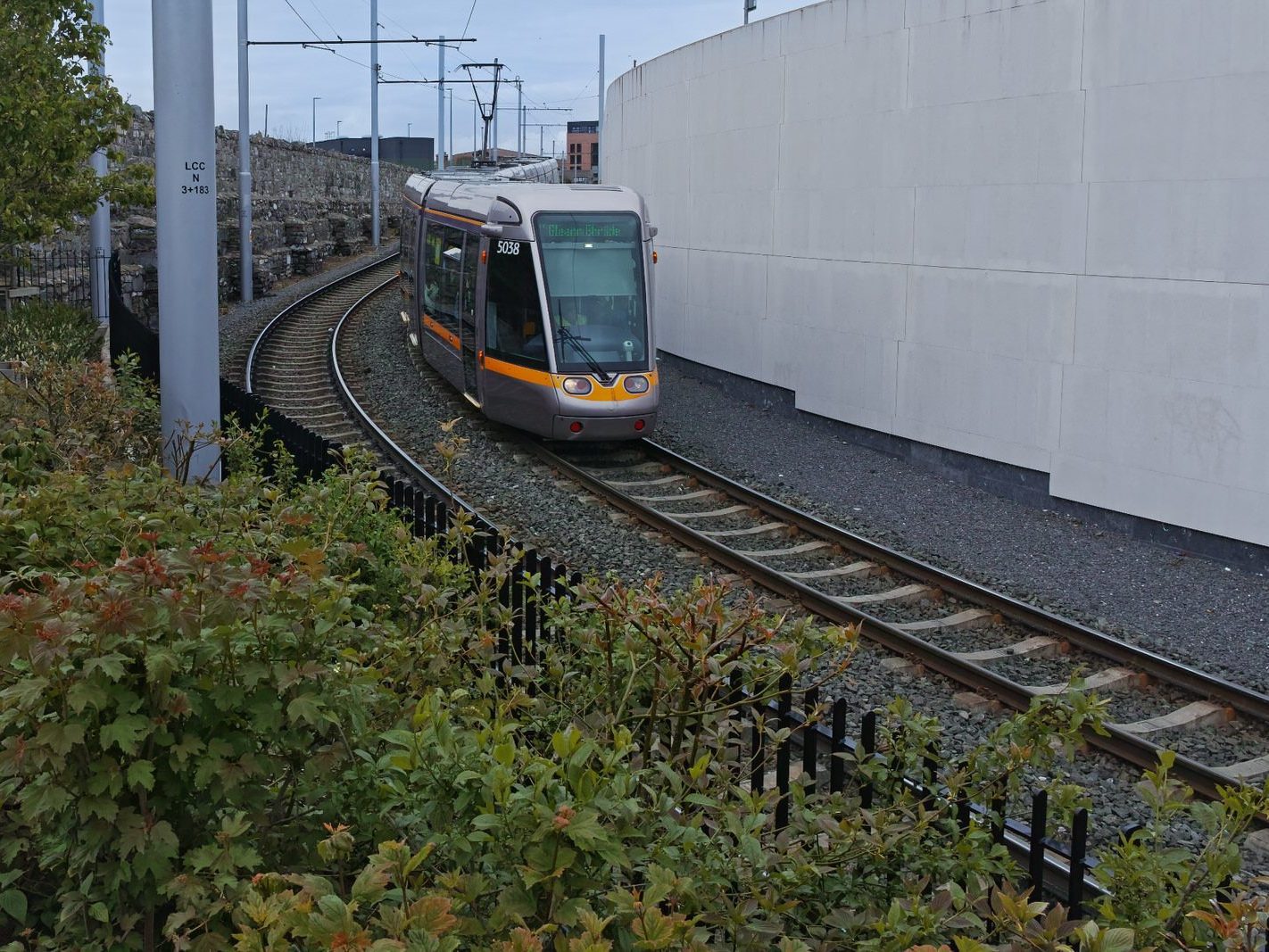 LUAS TRAM STOP AT BROADSTONE AND THE ENTRANCE TO GRANGEGORMAN UNIVERSITY CAMPUS 021