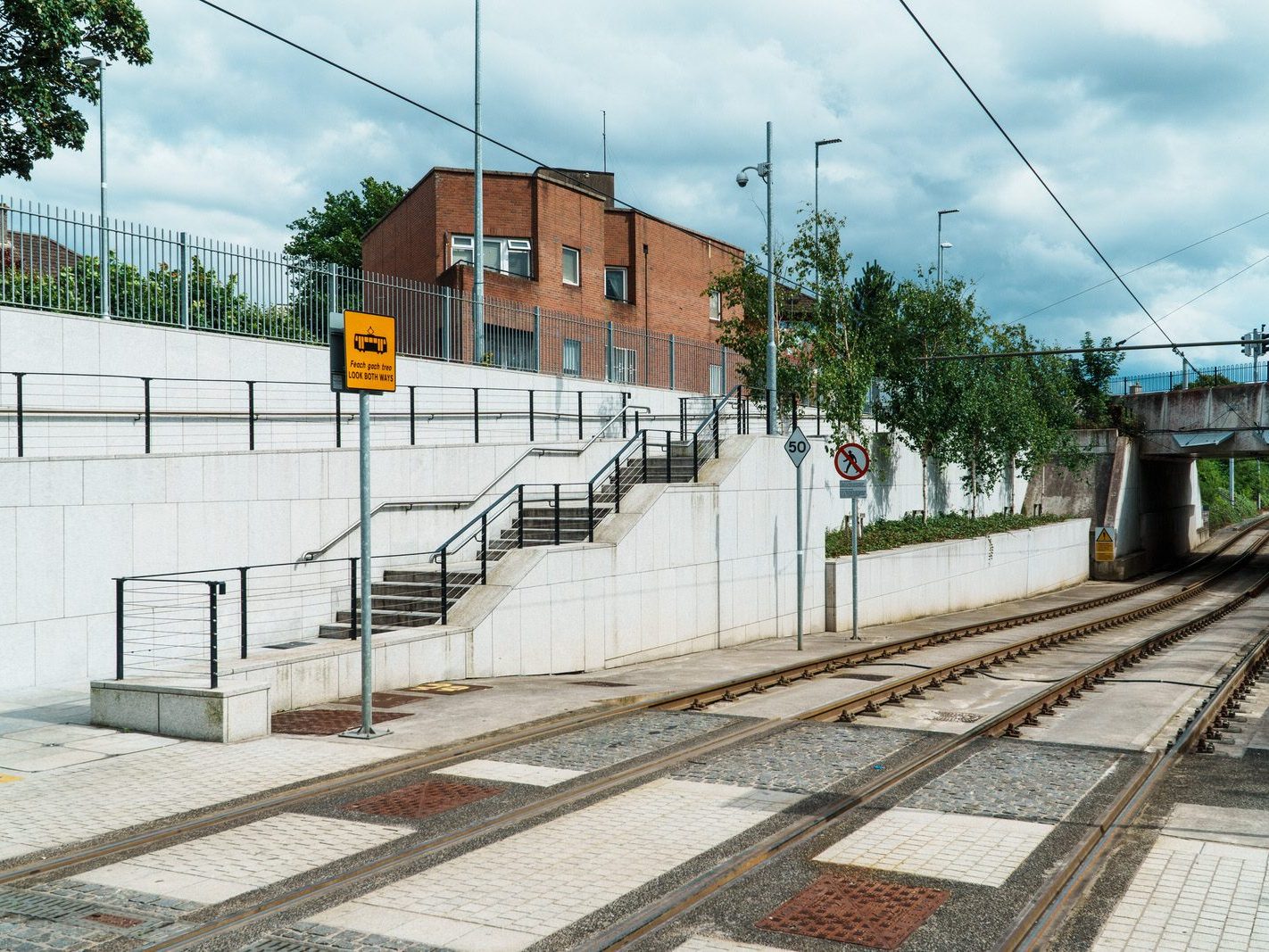 CABRA LUAS TRAM STOP ON CONNAUGHT STREET [GOOGLE BARD INCORRECTLY CLAIMED THAT THERE IS A PUBLIC TOILET AND A TICKET OFFICE] 002