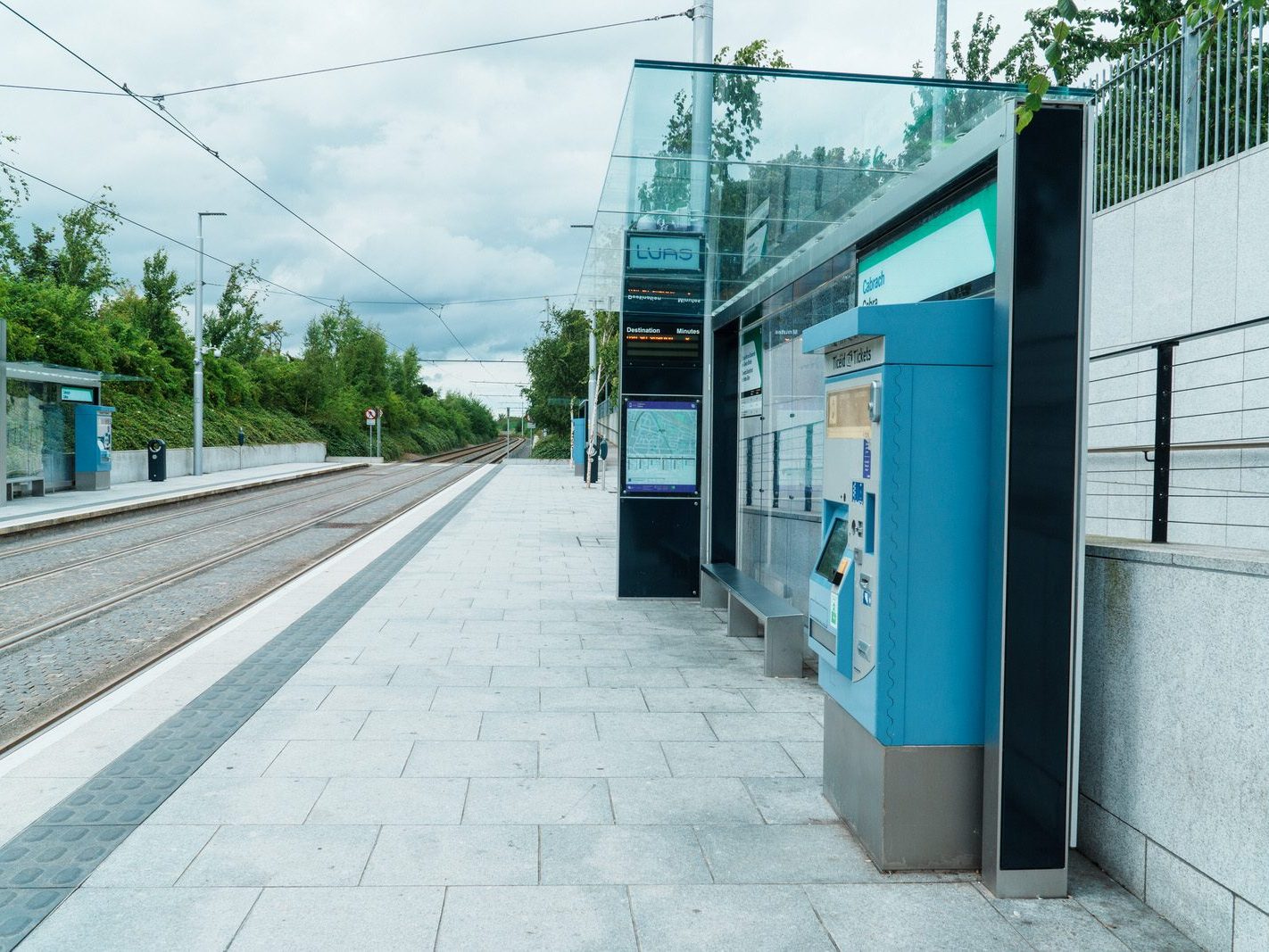 CABRA LUAS TRAM STOP ON CONNAUGHT STREET [GOOGLE BARD INCORRECTLY CLAIMED THAT THERE IS A PUBLIC TOILET AND A TICKET OFFICE] 011
