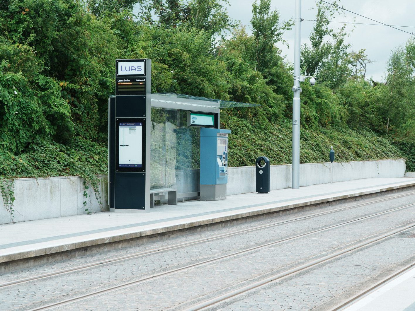 CABRA LUAS TRAM STOP ON CONNAUGHT STREET [GOOGLE BARD INCORRECTLY CLAIMED THAT THERE IS A PUBLIC TOILET AND A TICKET OFFICE] 010