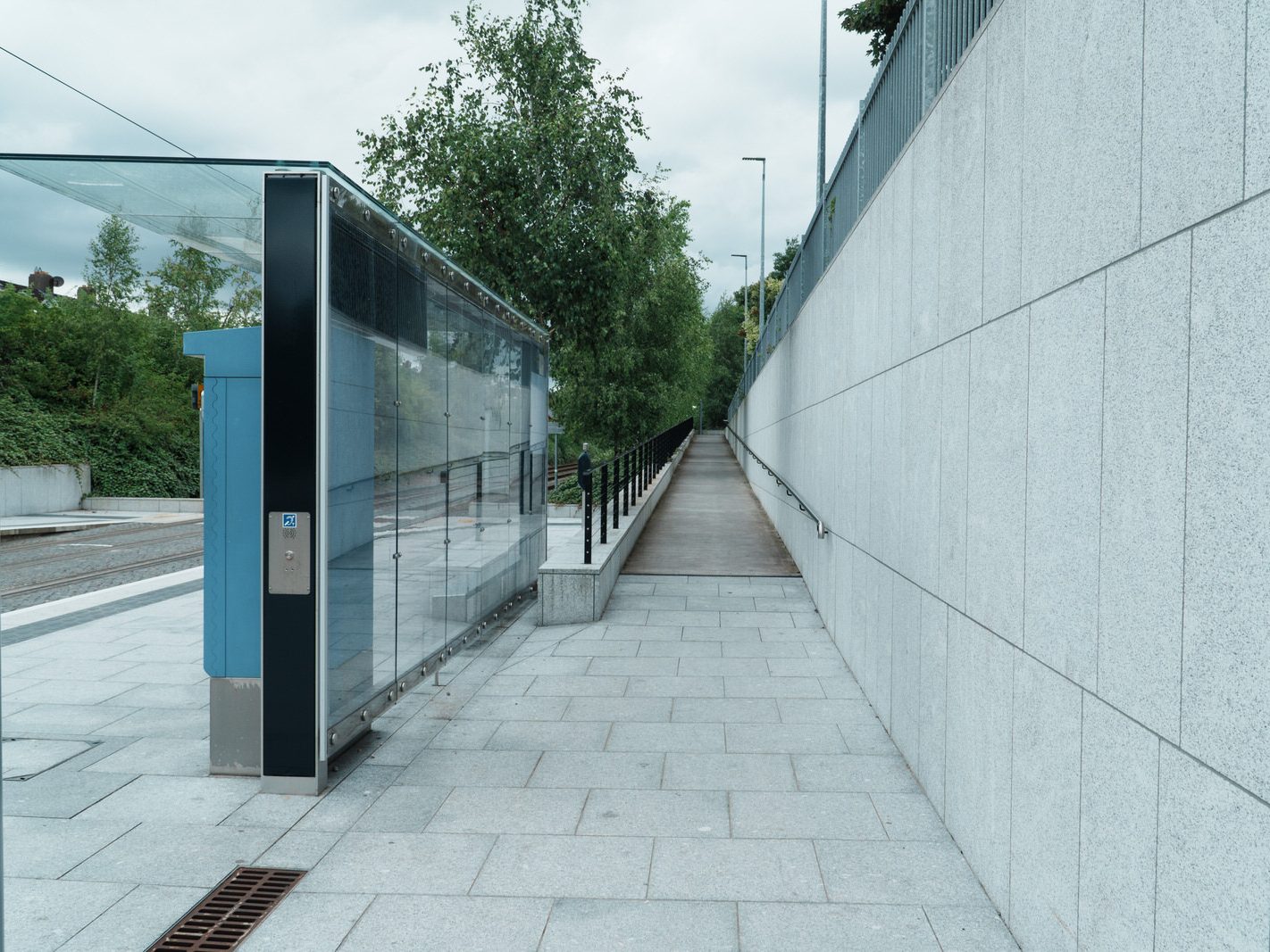 CABRA LUAS TRAM STOP ON CONNAUGHT STREET [GOOGLE BARD INCORRECTLY CLAIMED THAT THERE IS A PUBLIC TOILET AND A TICKET OFFICE] 015