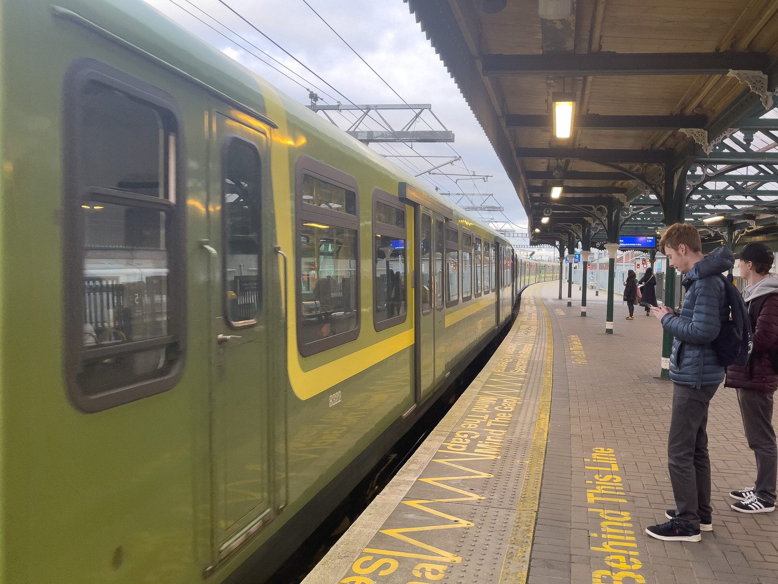 AS THE BUS AND TRAM SERVICES WERE SUSPENDED IN THE CITY CENTRE [I WENT TO CONNOLLY STATION AND TRAVELLED BY DART]-225403-1