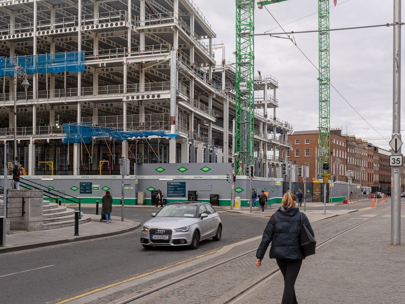 THE LUAS TRAM STOP ON HARCOURT STREET [OUTSIDE WHAT WAS ONCE AN IMPORTANT TRAIN STATION]-242030-1