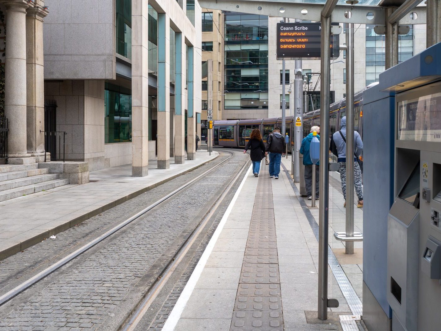 THE LUAS TRAM STOP ON HARCOURT STREET [OUTSIDE WHAT WAS ONCE AN IMPORTANT TRAIN STATION]-242032-1