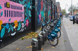 MURAL BY HOLLY PEREIRA AT DUBLINBIKES DOCKING STATION 75 ON JAMES STREET 001