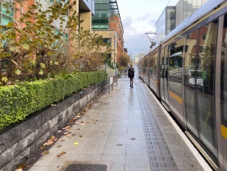 THE LUAS TRAM STOP AT GEORGE'S DOCK 001