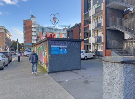 YORK STREET FLATS AND NEARBY [DUBLINBIKES DOCKING STATION 051 IS LOCATED HERE AND AUNGIER PLACE IS NEARBY]  001