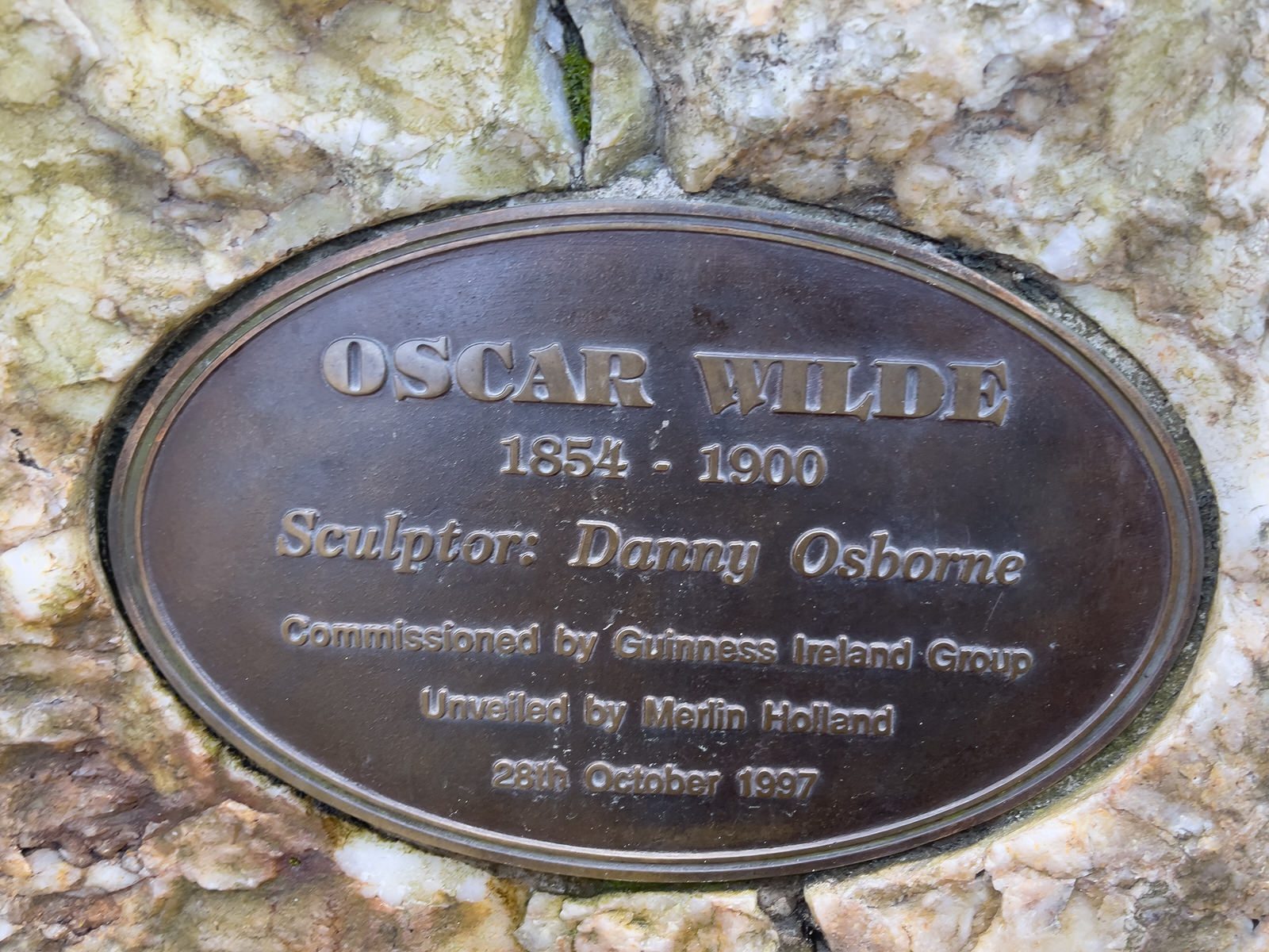 OSCAR WILDE ON A ROCK AND BY DANNY OSBORNE