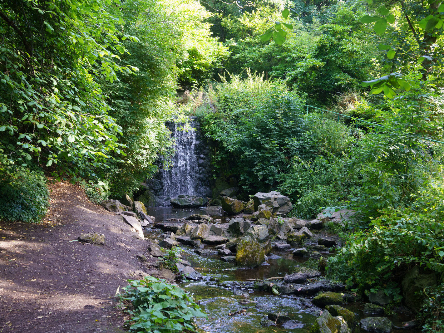 EXPLORING THE WATER FEATURES IN BUSHY PARK [DUCK POND PLUS A LAKE AND BRIDGES]-243832-1