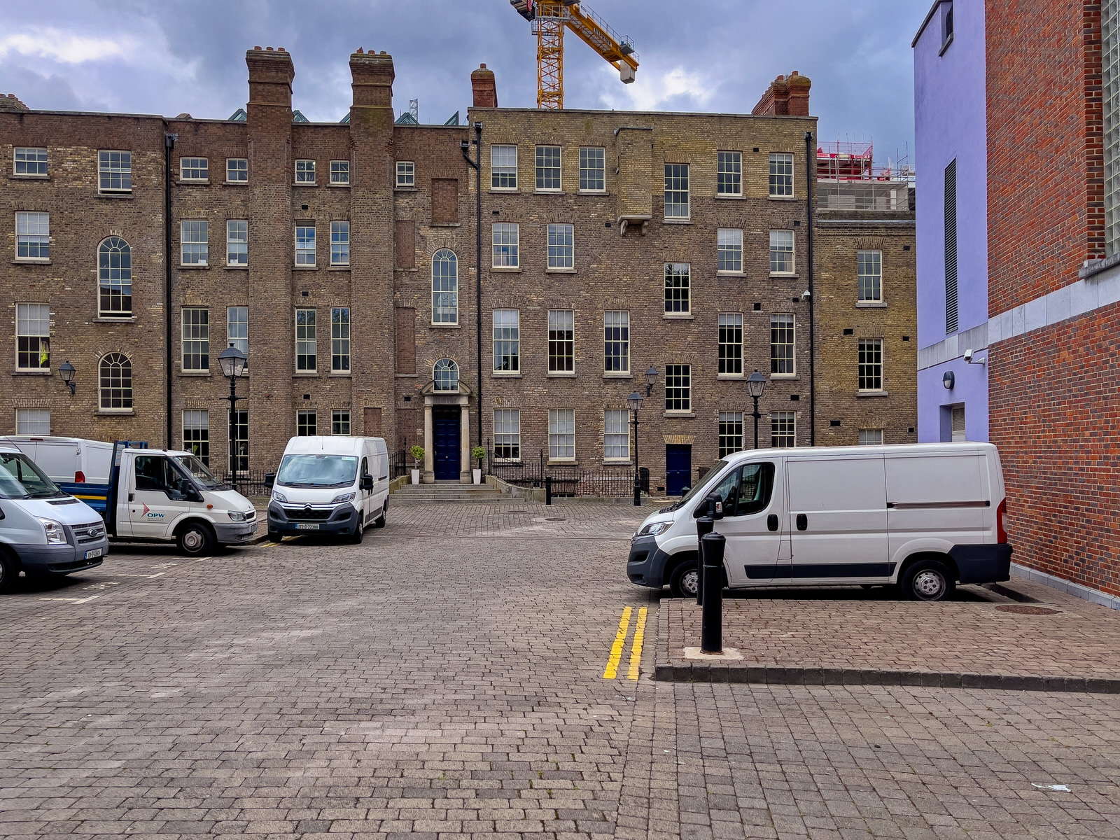 SHIP STREET GATE AREA INSIDE THE WALLS OF DUBLIN CASTLE [MUCH OF THIS STREET IS PARALLEL TO GREAT SHIP STREET]-243974-1