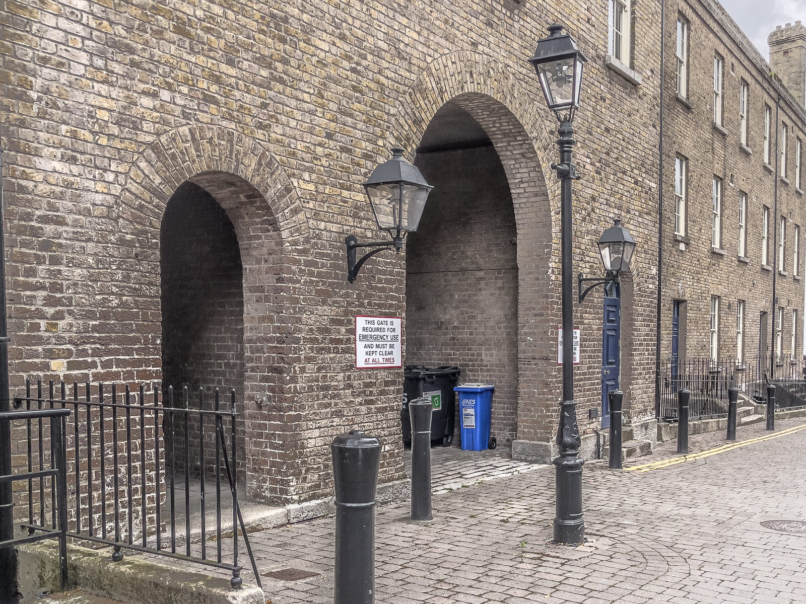 SHIP STREET GATE AREA INSIDE THE WALLS OF DUBLIN CASTLE [MUCH OF THIS STREET IS PARALLEL TO GREAT SHIP STREET]-243990-1