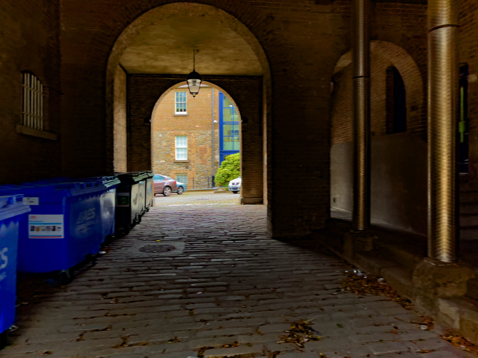 SHIP STREET GATE AREA INSIDE THE WALLS OF DUBLIN CASTLE [MUCH OF THIS STREET IS PARALLEL TO GREAT SHIP STREET]-243994-1