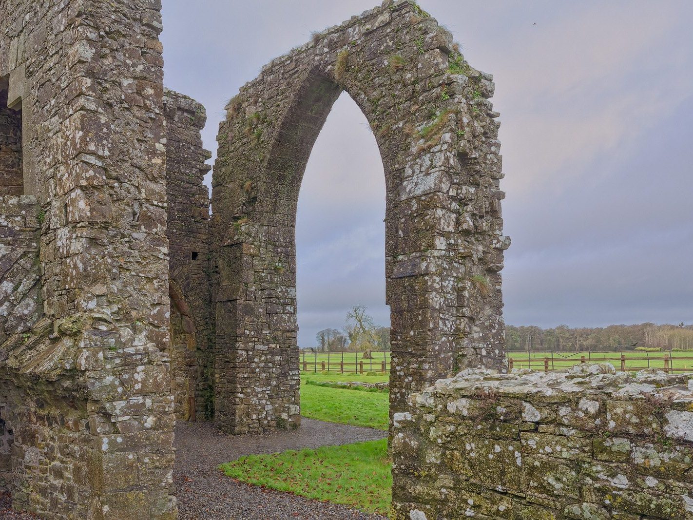 BECTIVE ABBEY WHICH I VISITED LAST CHRISTMAS [THERE WERE NO OTHER VISITORS AS IT WAS A VERY WET DAY]--225218-1