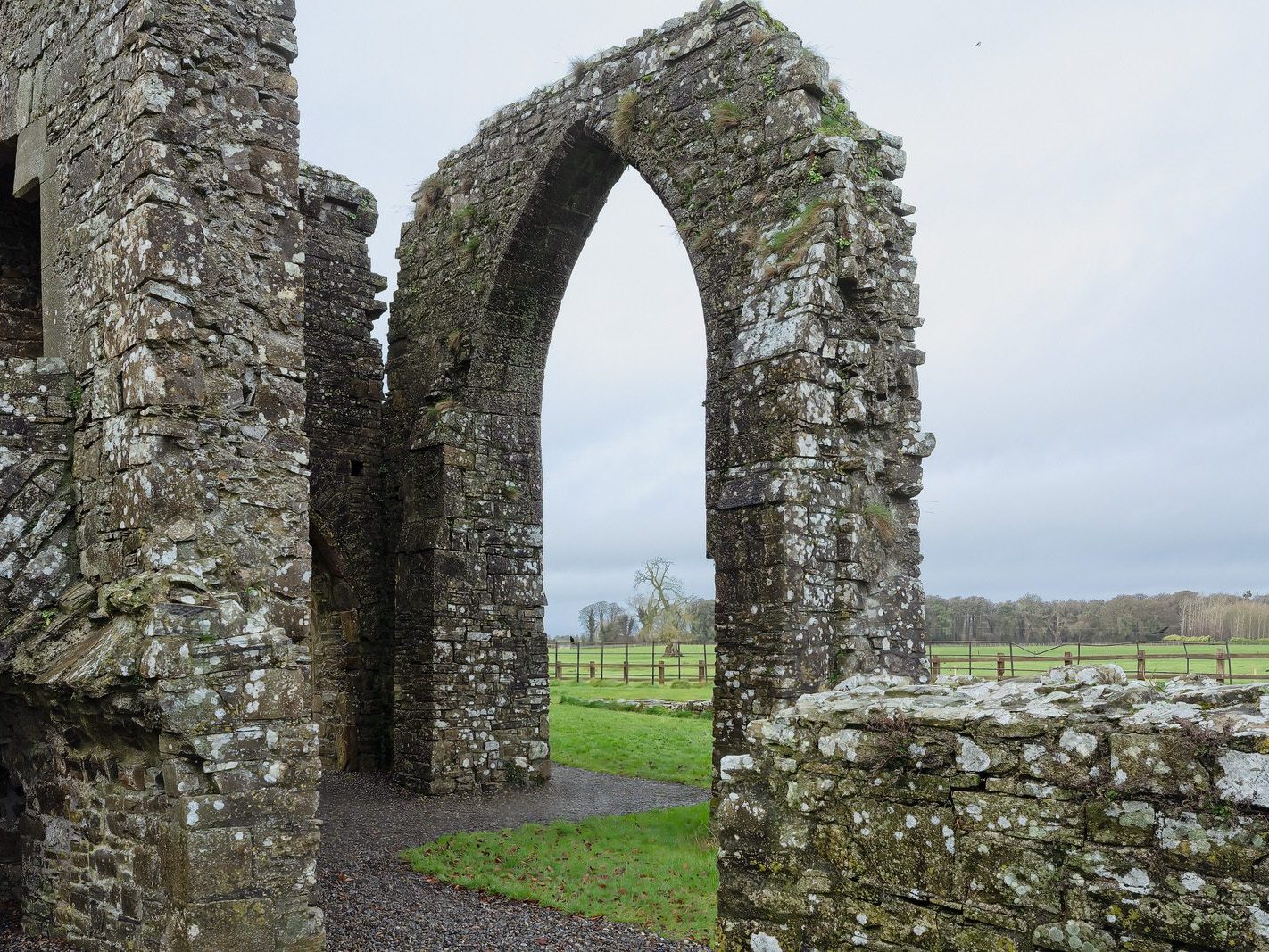 BECTIVE ABBEY WHICH I VISITED LAST CHRISTMAS [THERE WERE NO OTHER VISITORS AS IT WAS A VERY WET DAY]--225219-1