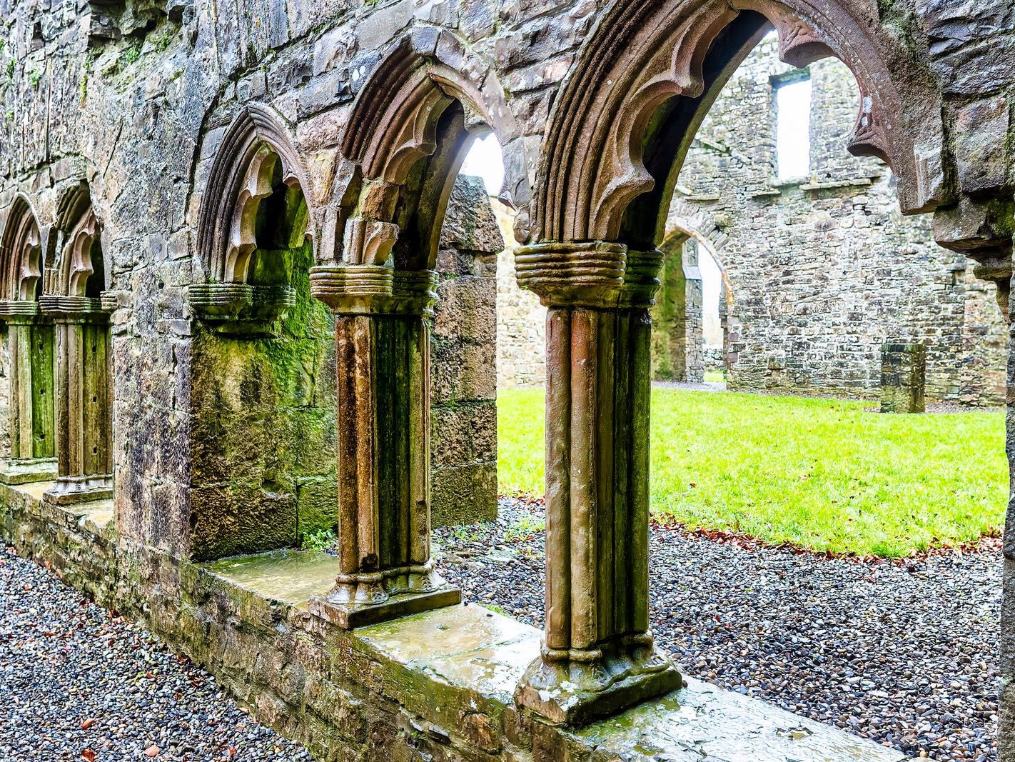 BECTIVE ABBEY WHICH I VISITED LAST CHRISTMAS [THERE WERE NO OTHER VISITORS AS IT WAS A VERY WET DAY]--225228-1