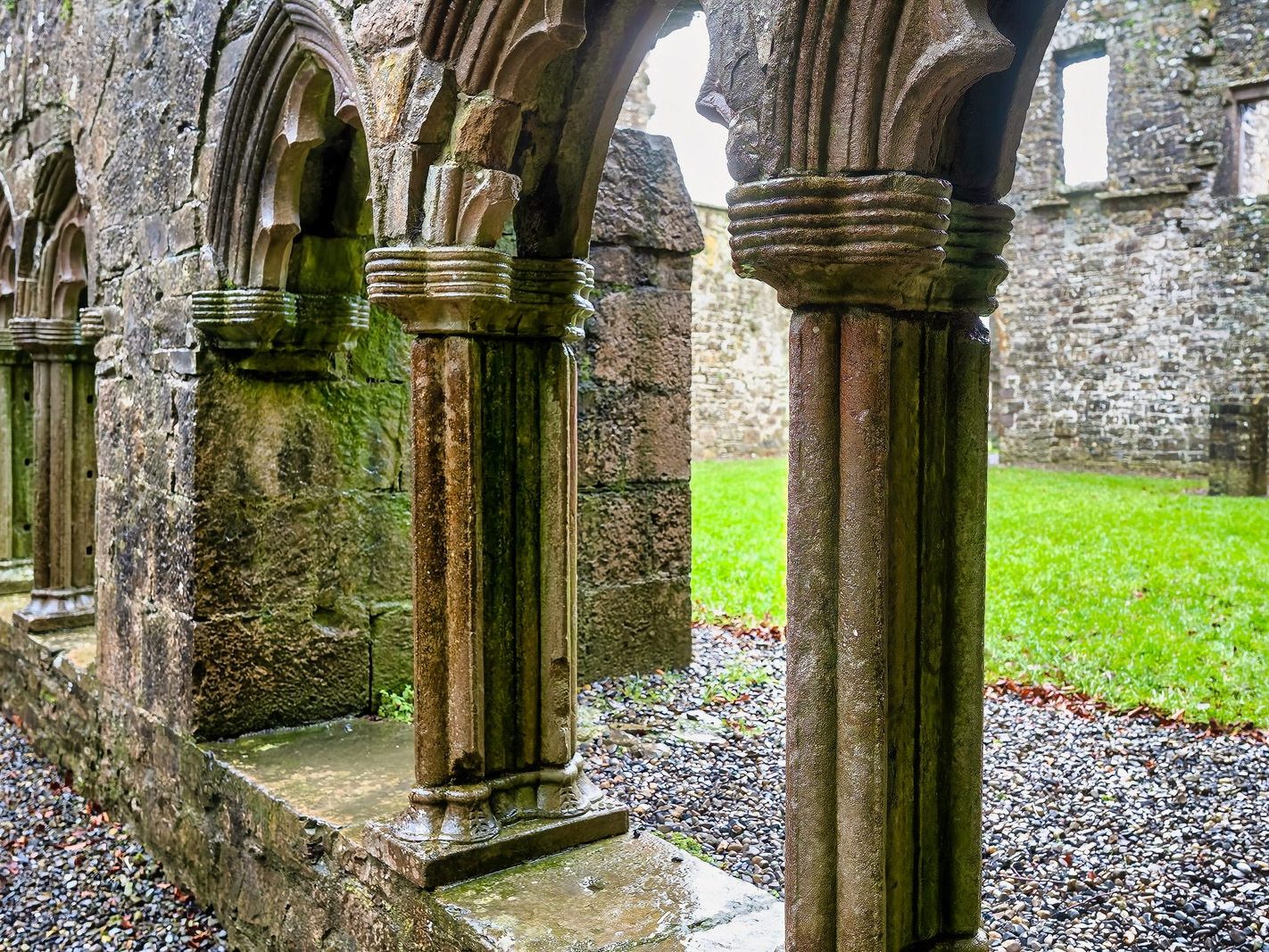 BECTIVE ABBEY WHICH I VISITED LAST CHRISTMAS [THERE WERE NO OTHER VISITORS AS IT WAS A VERY WET DAY]--225229-1