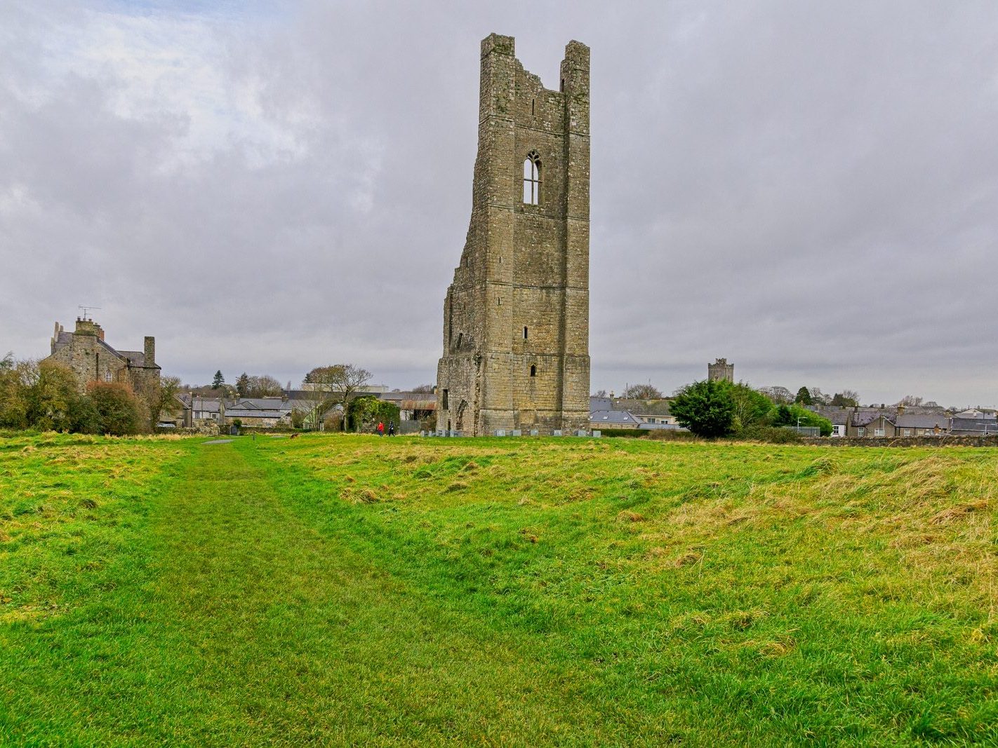 THE YELLOW STEEPLE DOMINATES THE TOWN OF TRIM [ALSO KNOWN AS ST MARYS ABBEY]-226743-1