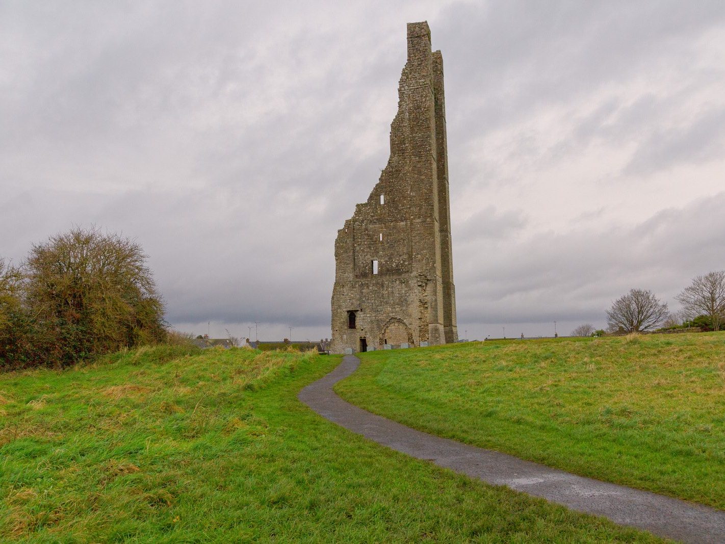 THE YELLOW STEEPLE DOMINATES THE TOWN OF TRIM [ALSO KNOWN AS ST MARYS ABBEY]-226750-1
